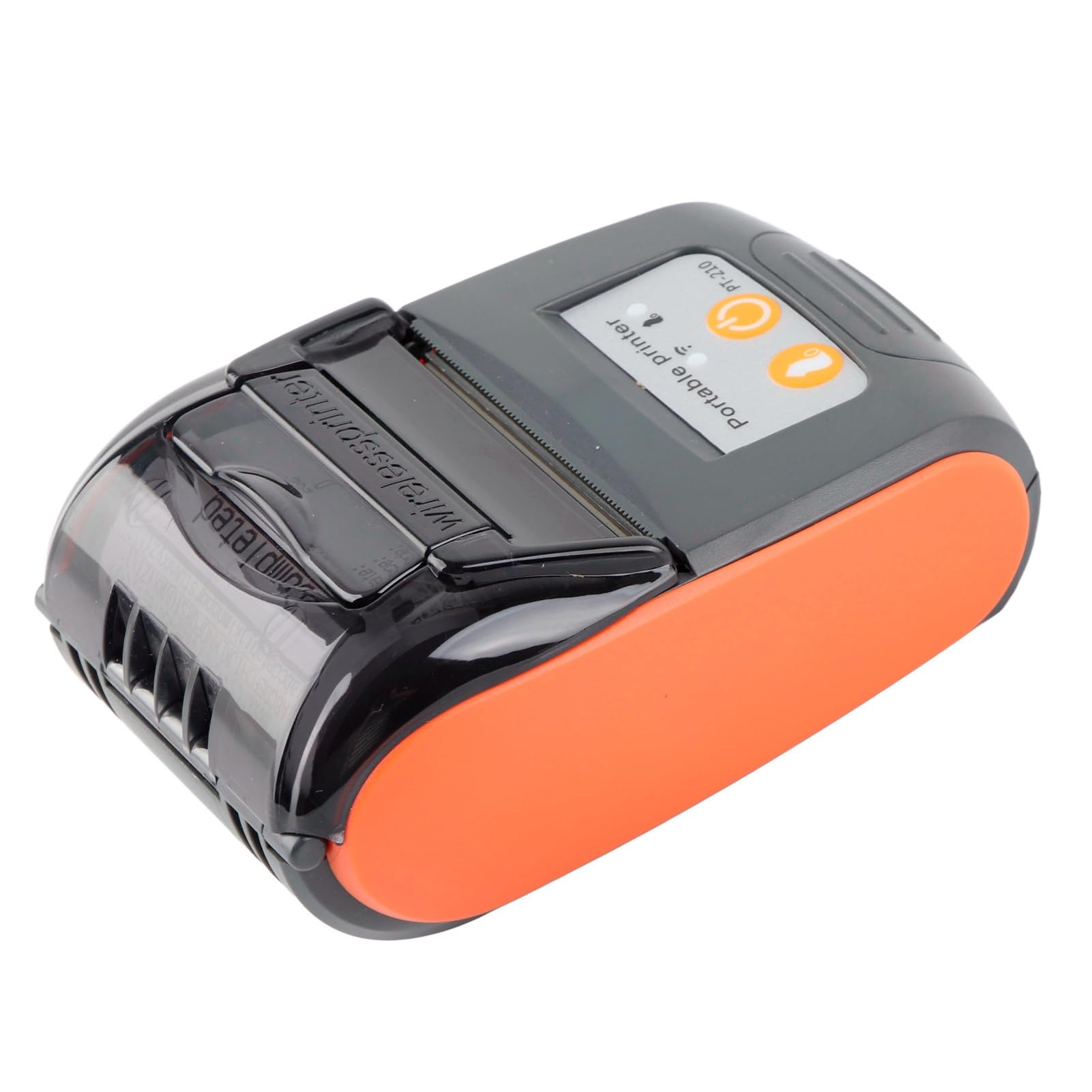 Stampante per Ricevute Bluetooth, Mini Stampante Termica Pos Portatile da 58 Mm, Stampante per Ricevute Portatile Wireless Stampante Termica per Fatture Bluetooth Supporto per Controllo da(Arancia)