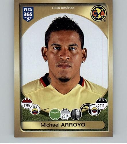 Miniatura 1 de 2016-17 Panini FIFA 365 Stickers #485 Michael Arroyo Club America Official Soccer Album Sticker in Raw (NM or Better) Condition