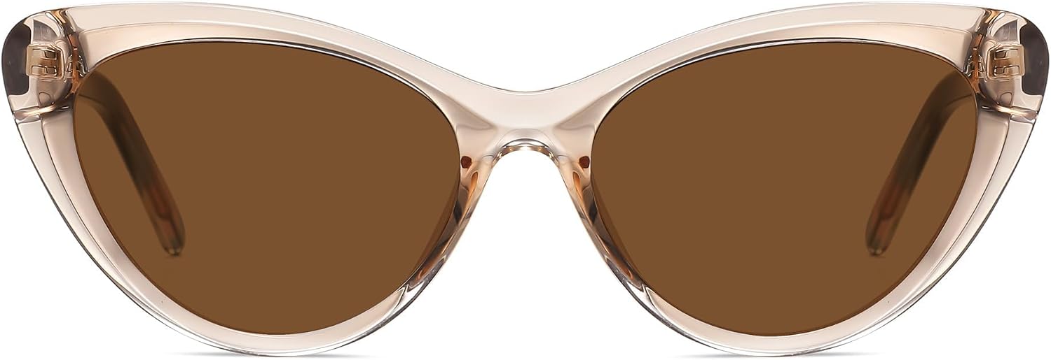 SOJOS Acetate Cat Eye Sunglasses Women Handmade Polarized Retro Lightweight Fashion 90s Style UV400 Sunnies, Lola