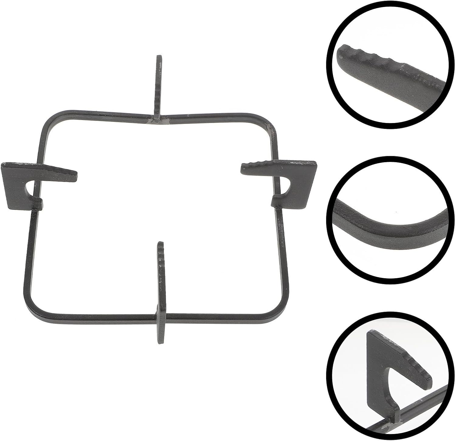 Cast Iron Stove Support Rack for Kitchen, Black