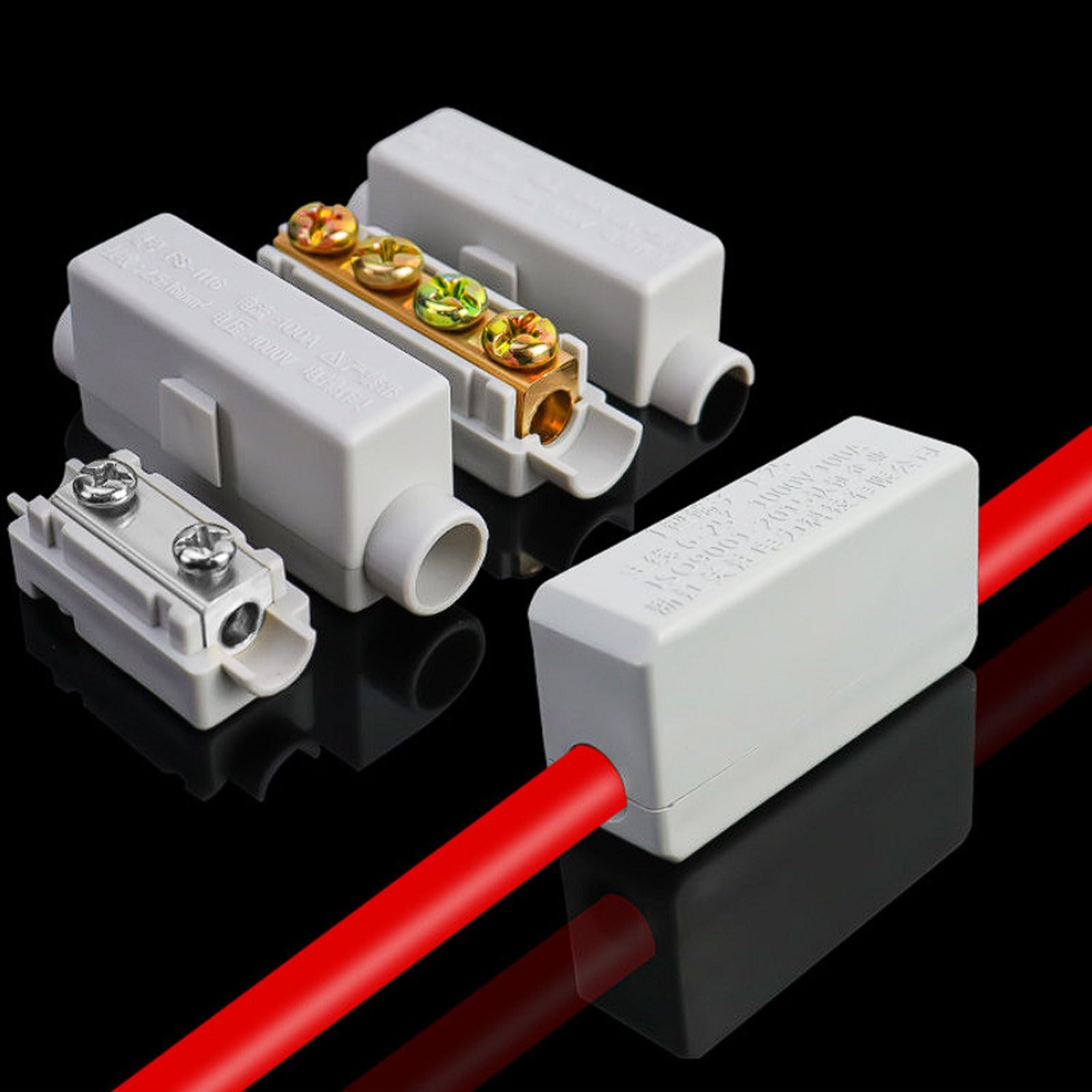 Terminales y kits Bloque de terminales de conexión rápida de entrada única y salida única de alta potencia, paquete de 10, conductor totalmente de cobre, for cables de 1-50 mm²([I-50])