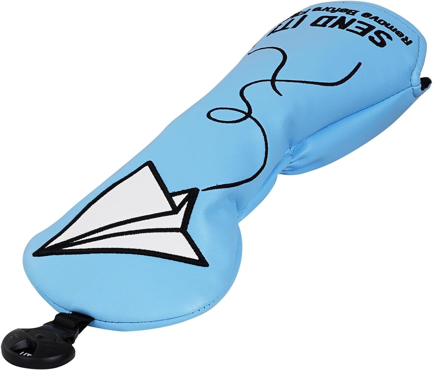 Craftsman Golf Airplane Send It 460cc Blue Driver Headcover Fairway Wood Hybrid Mallet Blade DF3 Putter Head Covers Alignment Stick Protector