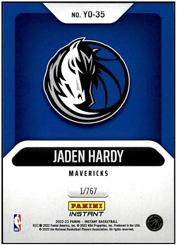Miniatura 2 de JADEN HARDY RC 2022-23 Panini Instant Year One /767#35 Mavericks ROOKIE NM+-MT+ NBA Basketball