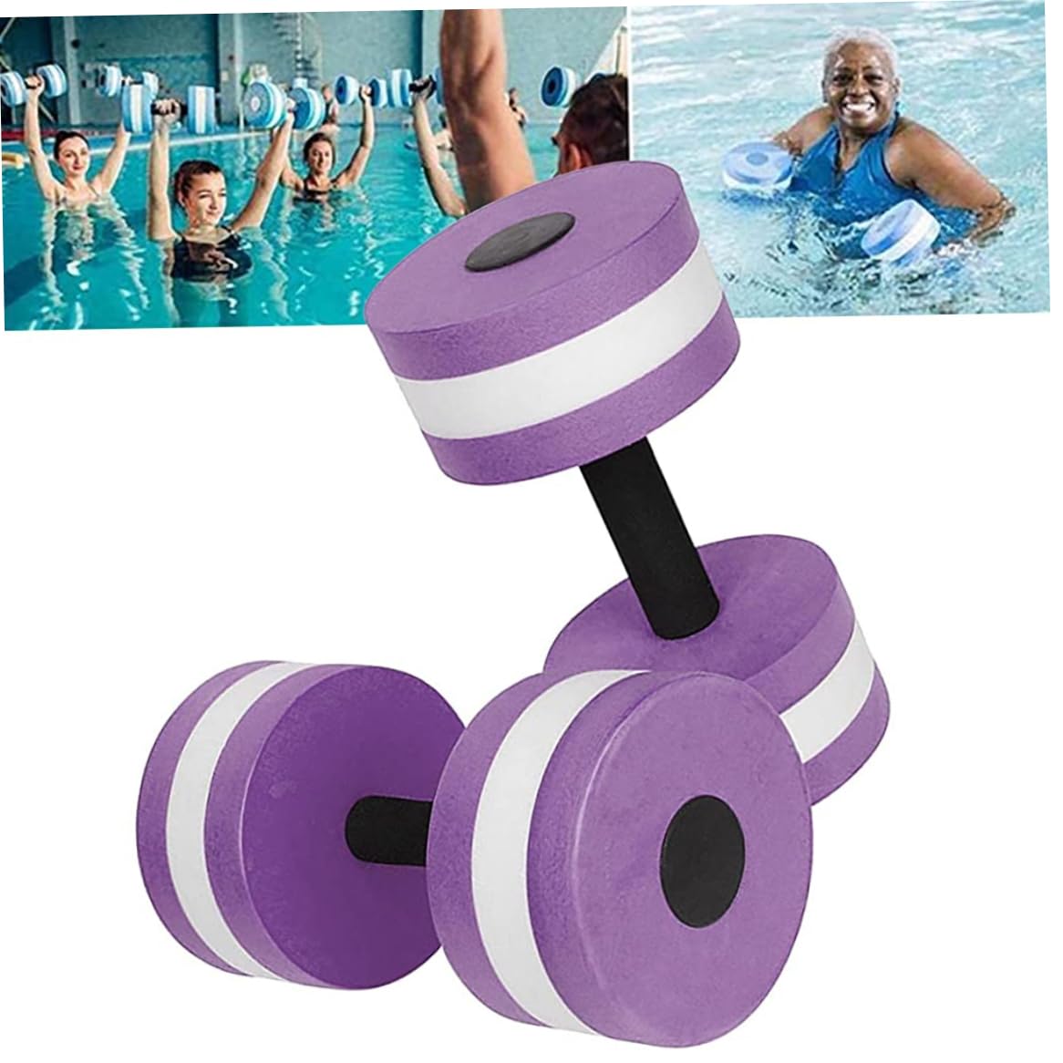 Haltères à eau en mousse pour exercices de fitness en piscine, aquagym, entraînement à la natation et rééducation