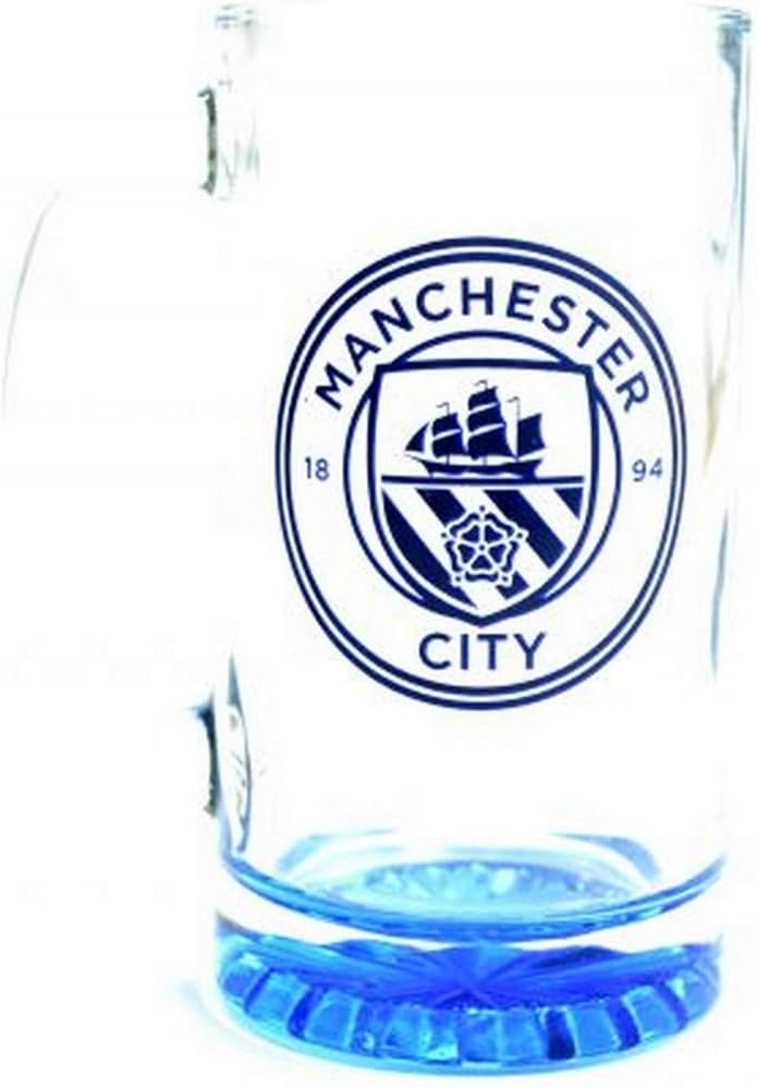 Manchester City FC Stein Pint Glass (One Size) (Clear)