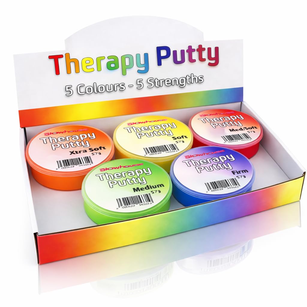 Lot de 5 pâtes thérapeutiques pour exercices de la main, non toxique, pour adultes et enfants 57 g