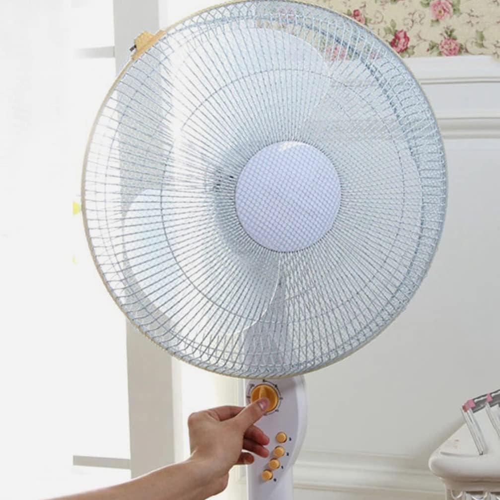 Outdoor Fan Outdoor Fan Cover 2Pcs Cover, 20 Safety Mesh for Baby, Kids, Net Guard Washable (White Baby