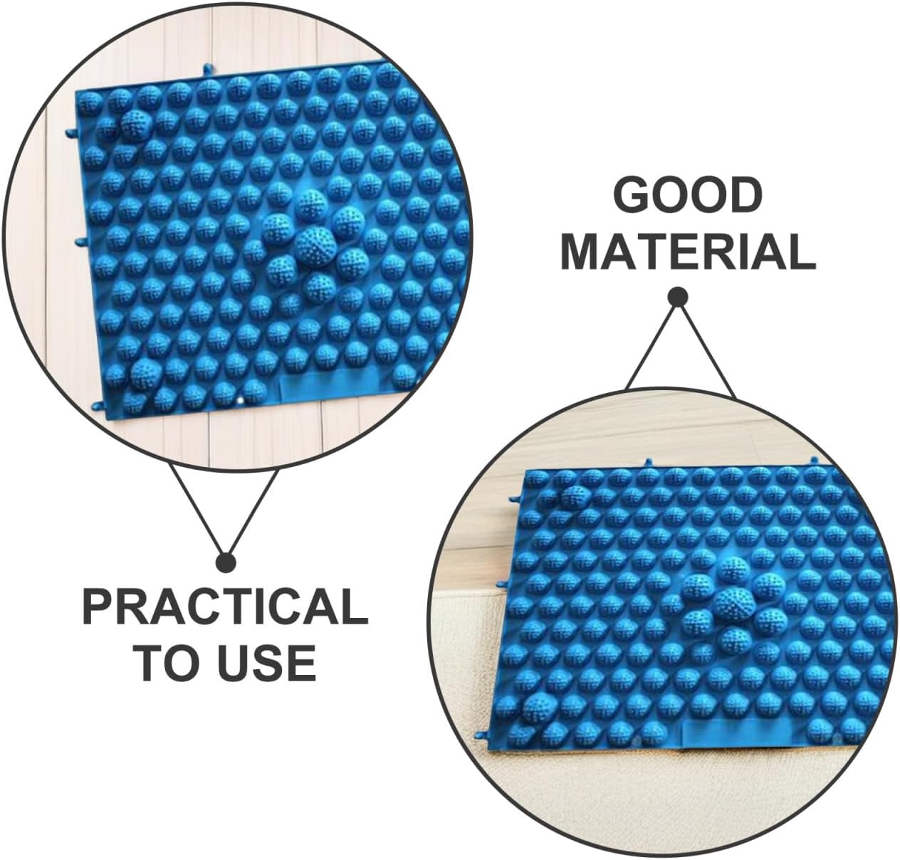 Reflexology Foot Massage Plate, High Elastic TPE Acupressure Mat for Office Workers and Seniors, Blue Foot Stimulator for Plantar Fasciitis Relief, Home Spa