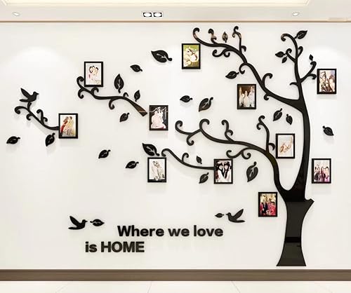 Miniatura 3 de 3D Tree Wall Stickers - DIY Photo Frame Tree Wall Decal Family Photo Frame Sticker Murals Wall Decor Living Room Bedroom TV Background Home
