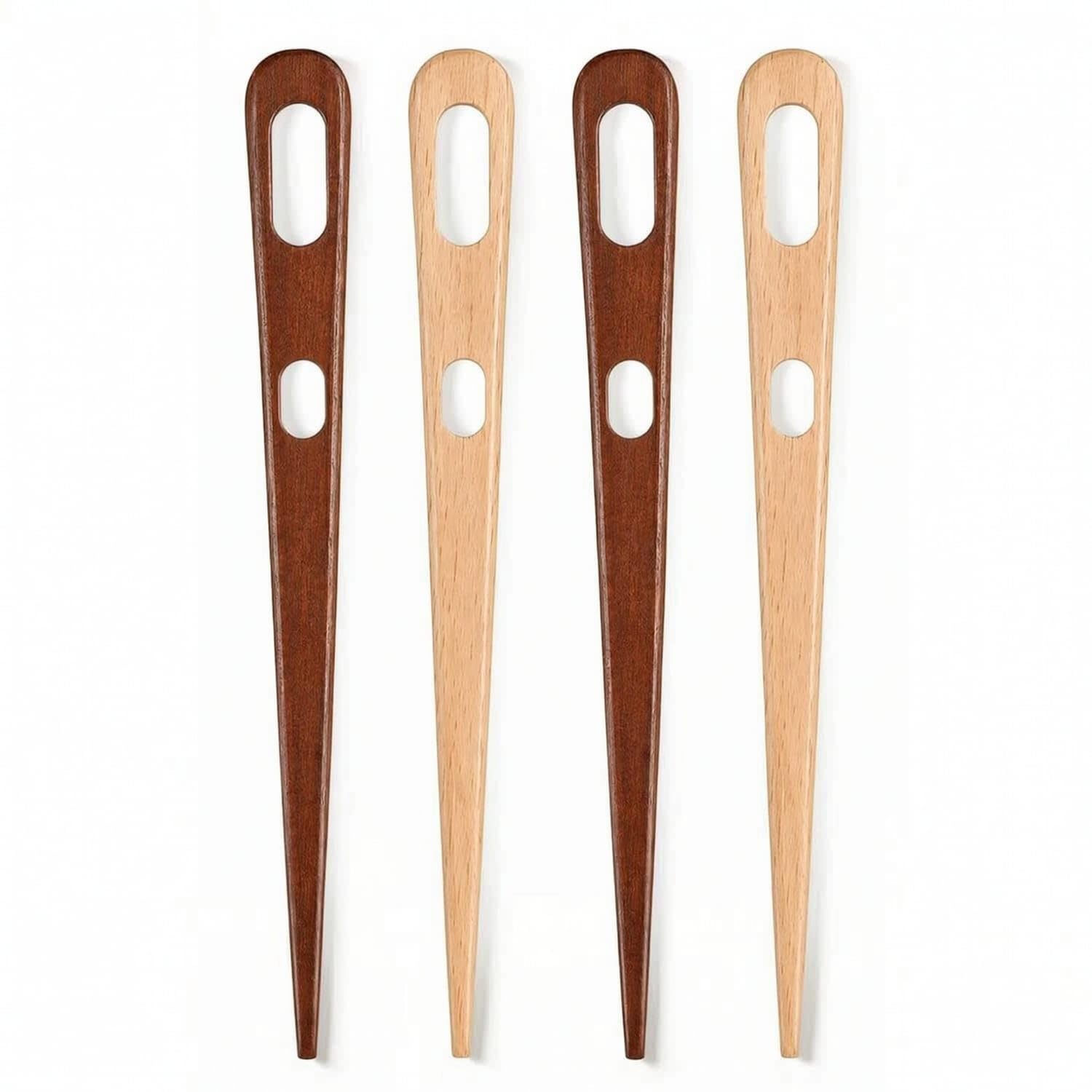 4-Pack Smooth Wooden Weaving Needle Tapered Weaving Needle with 4-pack-picture-27