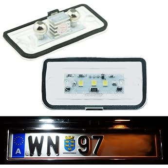 1103-4D LED License Plate Light Suitable for Mercedes Benz C-Class W203 Saloon License Plate Light with E-Mark Xenon Look