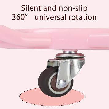Ab Roller Wheel 360° Rotating Core Trainer, ab dolly for Abdominal Core Strength Training, Core Workout AB Wheel Exercise Board Abdominal Board Trainer for Men Women(Pink)