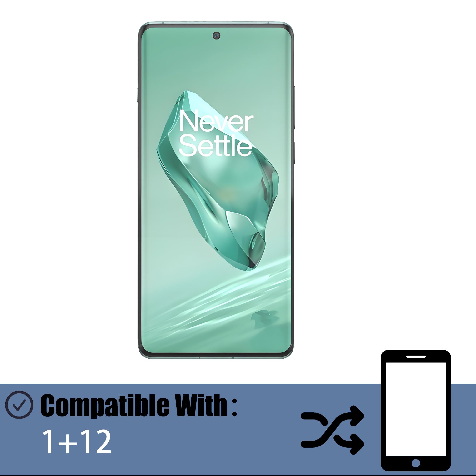 kompatibel mit One-Plus 12 PJD110, CPH2573, CPH2581, CPH2583 LCD Ersatz für Touchscreen, Digitizer und LCD-Display [mit Fingerabdrücken] Mit Reparatur-Set