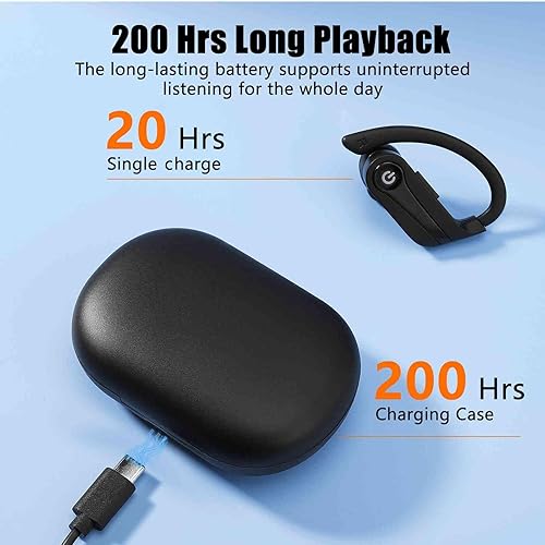 Miniatura 5 de Auriculares inalámbricos para Xiaomi Mi Max con sonido inmersivo True 5.0 Auriculares intrauditivos Bluetooth con estuche de carga de 2000 mAh,