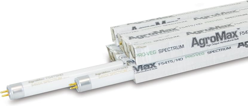 8-حزمة 4 قدم 45.75 "5،400K Super Veg T5 Fluorescent Grow Light Bulbs - 8 F54T5HO Bulbs