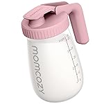 Momcozy Breast Milk Pitcher, Resistant to Heat and Cold Abrupt Temp Swings, No Leak Breast Milk Fridge Storage Container With Wide Mouth, Fast Baby Formula Maker, Breastfeeding Essentials, Pink