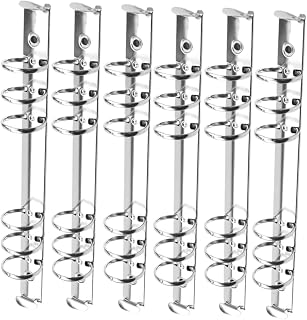 HONMEET 6 Peças Kit De Níquel Chapeamento Pastas De Escritório Chaveiro Anéis Bloco De Notas De Escritório A5 Fichários Fichário De Metal Fichário Fichário 3 Anéis Livro De Endereços
