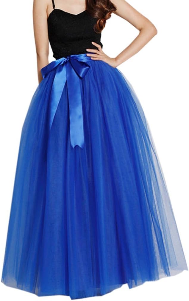 EllieHouse Womens Long Tutu Party Evening Tulle Skirt PC05