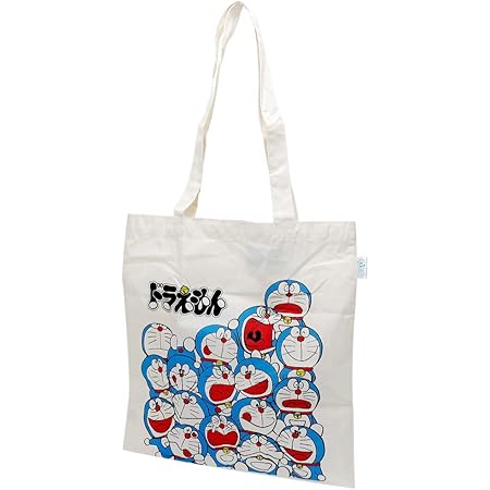 Amazon Co Jp ショッピングバッグ トートバッグ エコバッグ 折りたたみ ドラえもん ぎっしり 薄手生地 お買い物バッグ コットンバッグ サブバッグ ホワイト ジュエリー