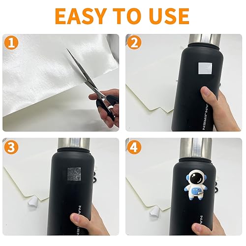 Miniatura 6 de Birllaid 22 hojas de cinta adhesiva transparente de doble cara para manualidades, cinta adhesiva para vasos, hojas de cinta ancha y grande de doble