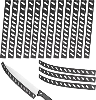 TWZKXC 16 Pack 8 Inch Knife Edge Guards - Universal Plastic Blade Protectors for Chef Knives, 12 Straight 4 Curved Black