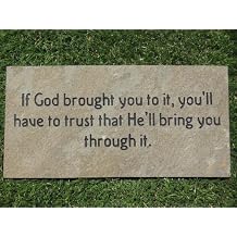 Sandblast Engraved Natural Stone Decorative Stepping Stone