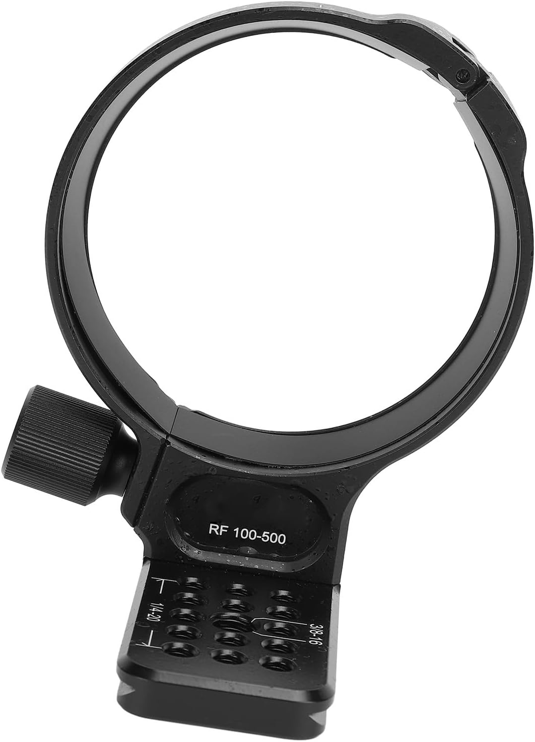 Lens Collar 1/4in 3/8in Thread Hole Metal Lens Tripod Mount Ring with Quick Release Plate for RF 100‑500mm F4.5‑7.1 L is USM