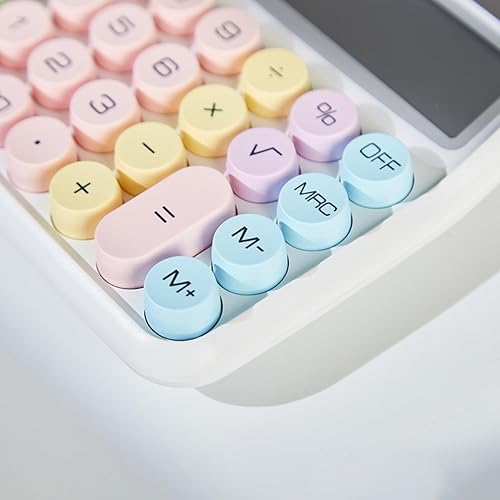 Miniatura 6 de Altsuceser Calculadora de escritorio de 12 dígitos con pantalla LCD grande y botón sensible, calculadora básica con energía solar para oficina,