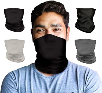 PURIAN 4 Pack Neck Gaiter Face Scarf Mask | Dust and UV Sun Protection