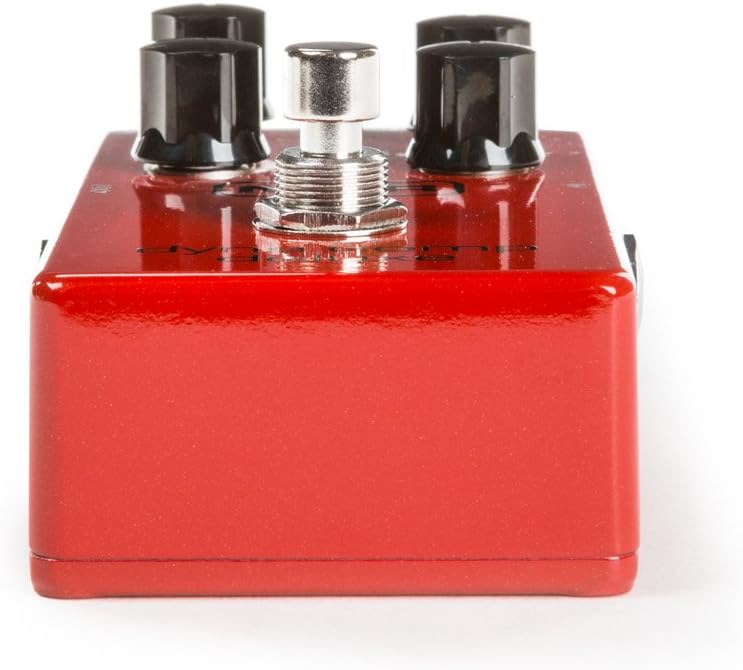 Dunlop M228 MXR Dyna Comp Deluxe Compressor Guitar Effect Pedal - Red with 9v AC Power Adapter and R-Angle Patch Cable