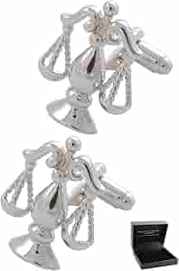 Gemelli Da Camicia Uomo - Design Lampadina, Argento E Ottone | Idea Regalo Per Elettricista