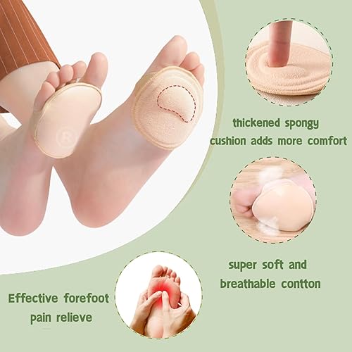 Miniatura 2 de Almohadillas metatarsianas invisibles, almohadillas suaves para pies para mujeres y hombres, cojines reutilizables para pies para corredores, evitan