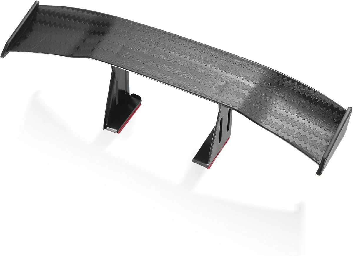 Mini alerón para coche, mini alerón de 6,7 pulgadas para coche divertido, fibra de carbono B