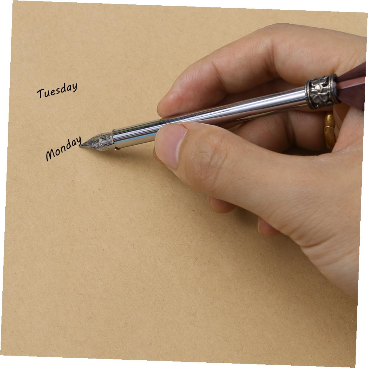 100blätter Kraftpapier Unbedruckt Blankopapier Schreibpapier Retro Vintage Briefpapier Schreibwaren für Kalligrafie und Bastelideen
