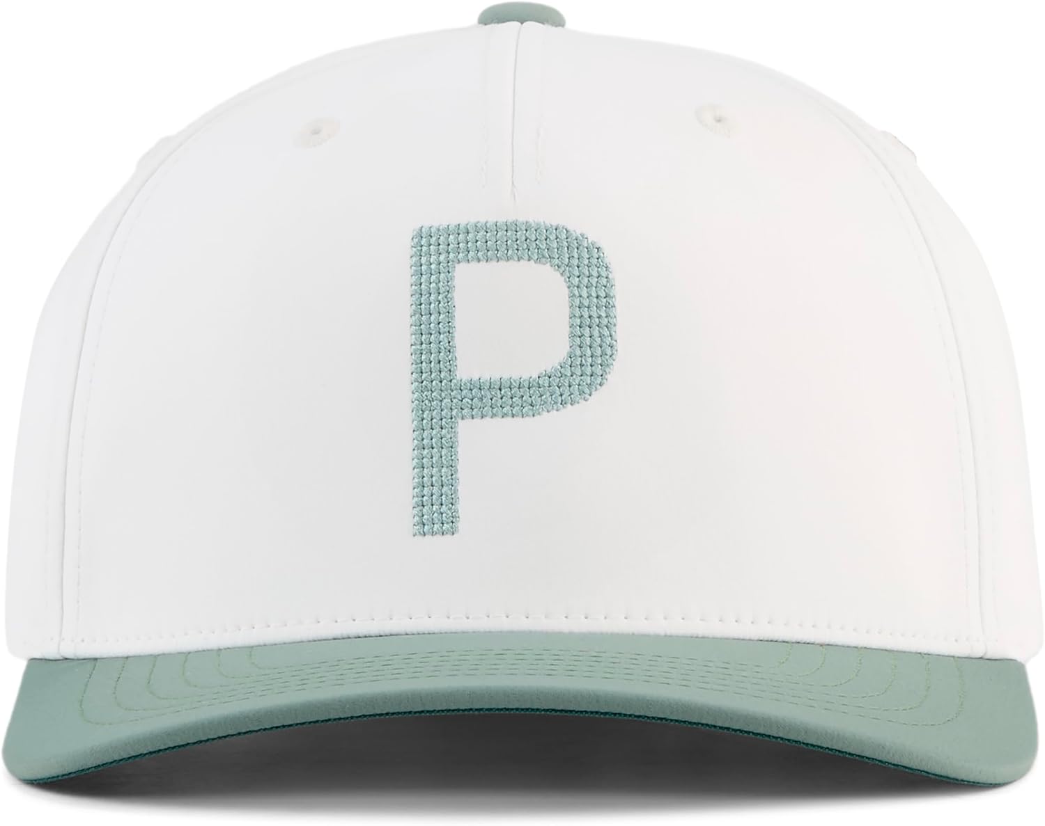 PUMA Crafted P Golf HAT, Warm White-Eucalyptus, Adult