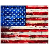 Beachland American Flag Beach Towel 54 x 68 inch 100% Cotton USA - Printed Velour and Terry - Jumbo