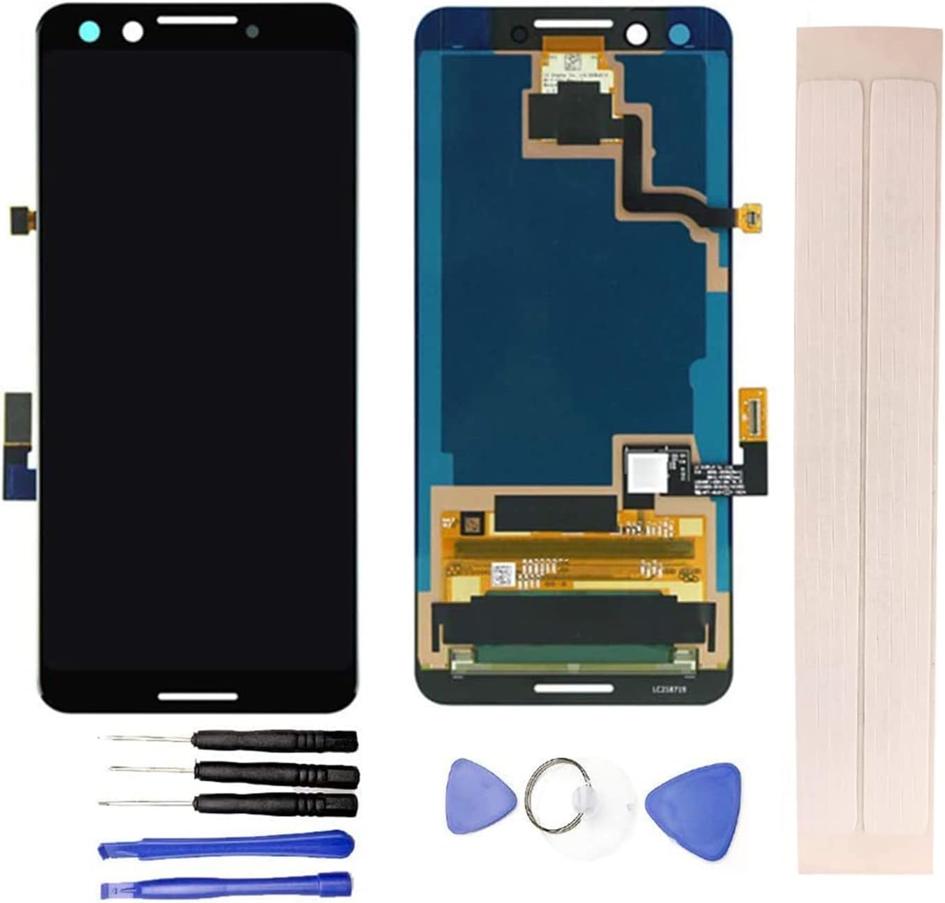 LCD Display & Replacement Touch Screen Digitizer Assembly with Free Tools for Goo gle Pixel 3 Pixel3 G013A Black