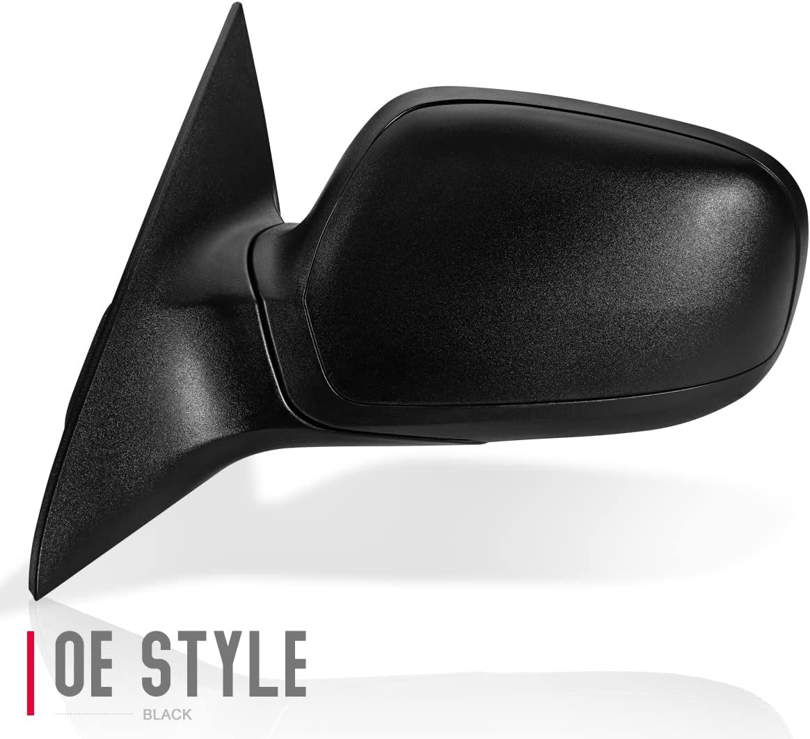 Auto Dynasty CH1320297 Factory Style Driver Left Side Mirror - Manual Folding | Power Adjust | Heated Glass - Compatible with Chrysler Pacifica 06-08, Textured Black