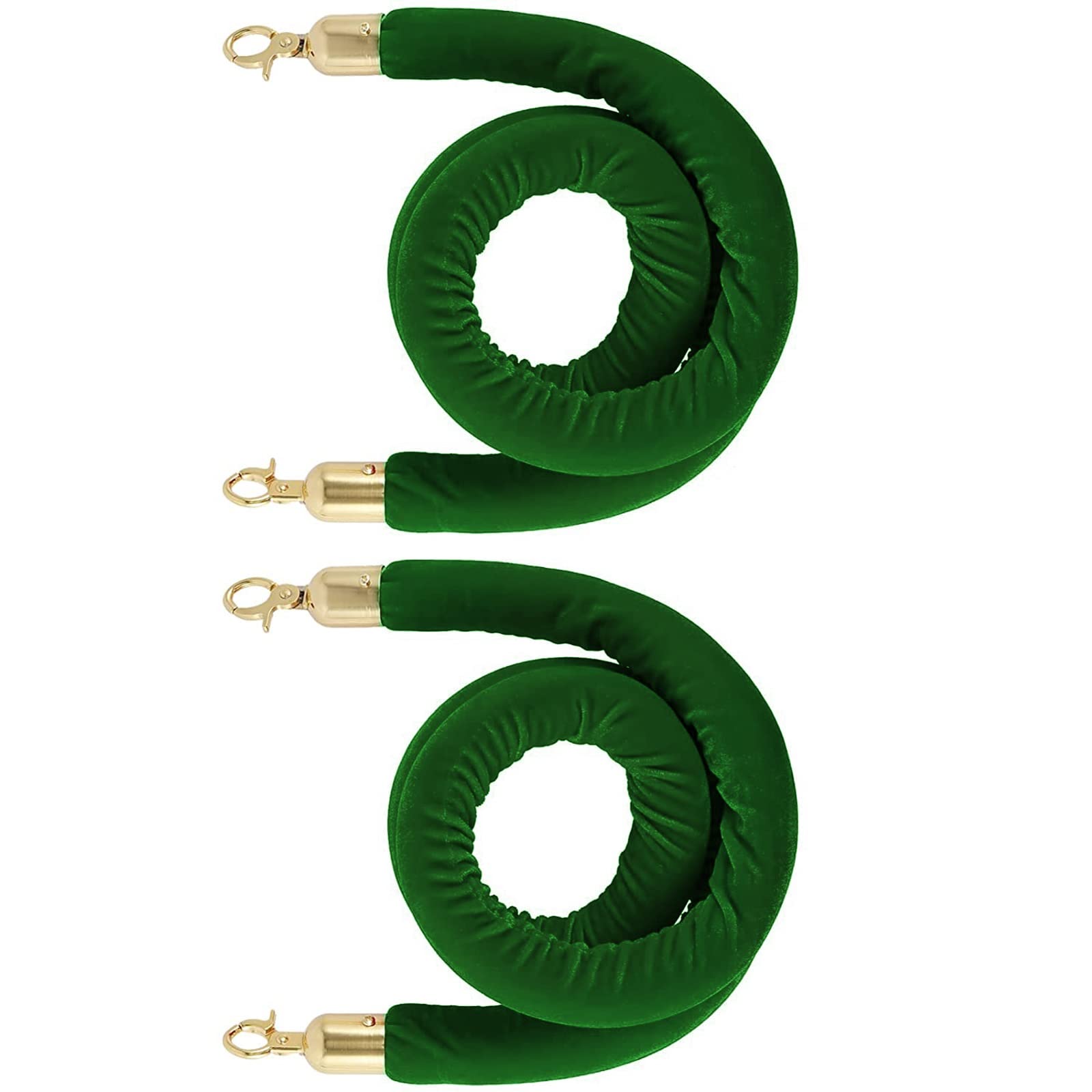 Aioneer Velvet Rope Stanchion With Gold Hooks – 2.7M Red Barrier Post For Crowd Control In Hotels & Events – Easy Setup, Elegant Accessory For Queue Management-Grün-0.9m/3ft/36inch
