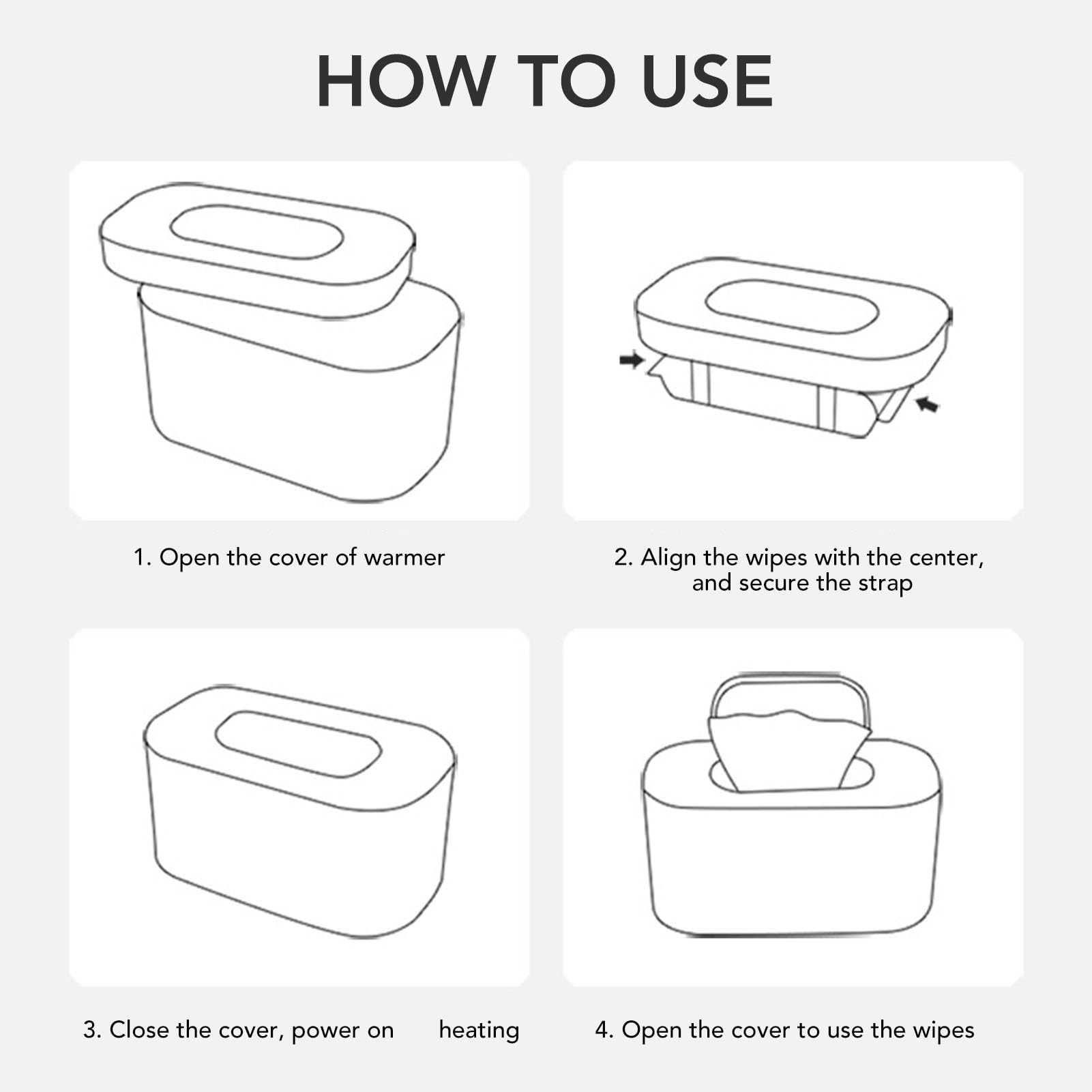 Wischwärmer, USB-Windel-Wischtuchspender für Babys, Feuchttücher Halten Warm, Behälterbox, Neugeborenen-Essentials, Baby-Must-Have-Sachen, Schwangerschaftsgeschenk