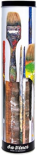da Vinci Oil & Acrylic Series 5404 Nova - Juego de pinceles sintéticos con lata de regalo, varios tamaños, 10 pinceles (Serie 1670 y 1870)