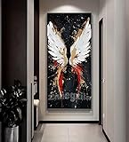 5D Diamond Painting Flügel Engel Diamond Painting Erwachsene/Kinder, DIY Diamond Art Diamant Painting Bilder, Kristall Strass Diamant Malerei Basteln für Room Wand Décor, Geschenke 20x40 cm/8x16 Inch