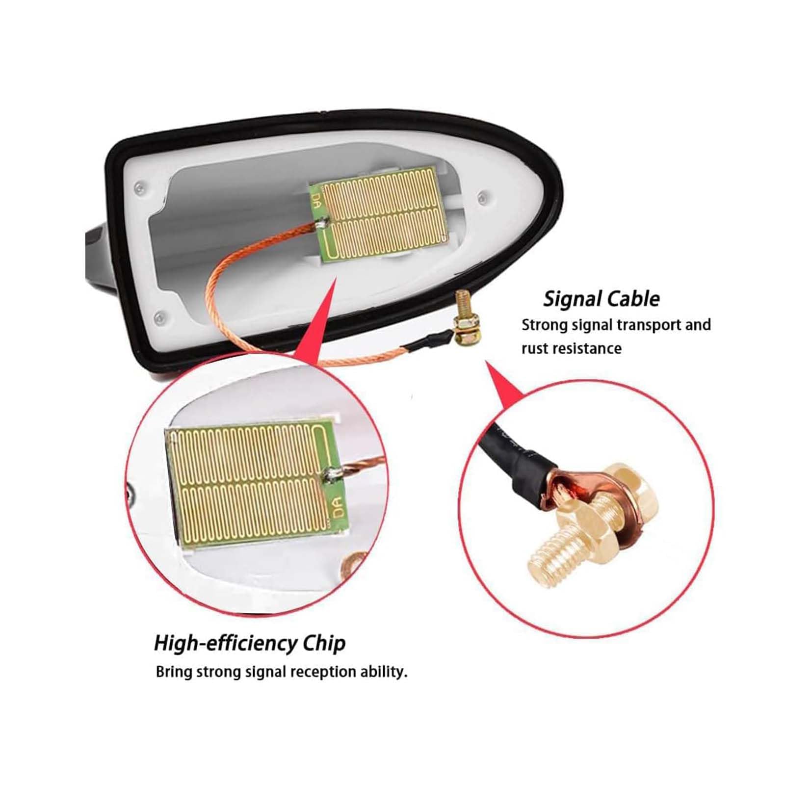 Antenne aileron de Requin pour Toit de Voiture Audi Q3 SUV 2018-2024