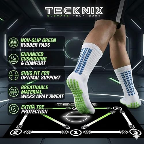 Vista 4 de TECKNIX Soccer Training mat with app - Soccer Dribble Trainer for Kids- Soccer Skills Training Equipment - Indoor Soccer Training Game - Ideal Gift