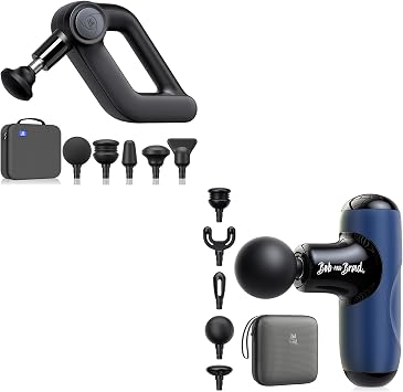 BOB AND BRAD Q2 Mini Blue and D5 Pro Deep Tissue Massage Gun