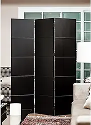 Biombo Frisado Preto 180x135cm Casablanca Preto