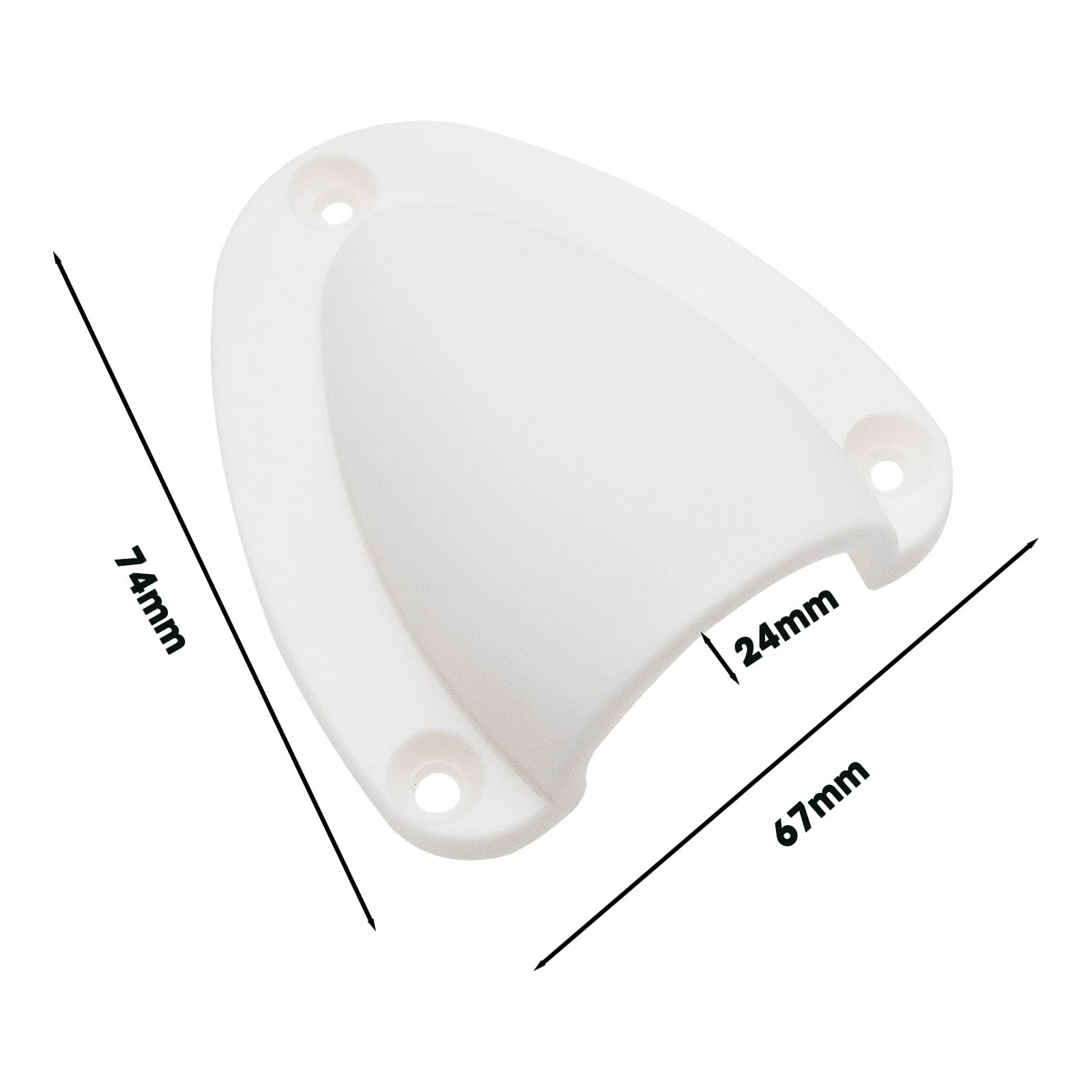 4 teilige Marine Entlüftungsabdeckung für Kabel Nylon Entlüftungsabdeckungen Clamshell Entlüftungsmuschel mit Schrauben für Yachten Boote Schiffe (Größe L/weiß)