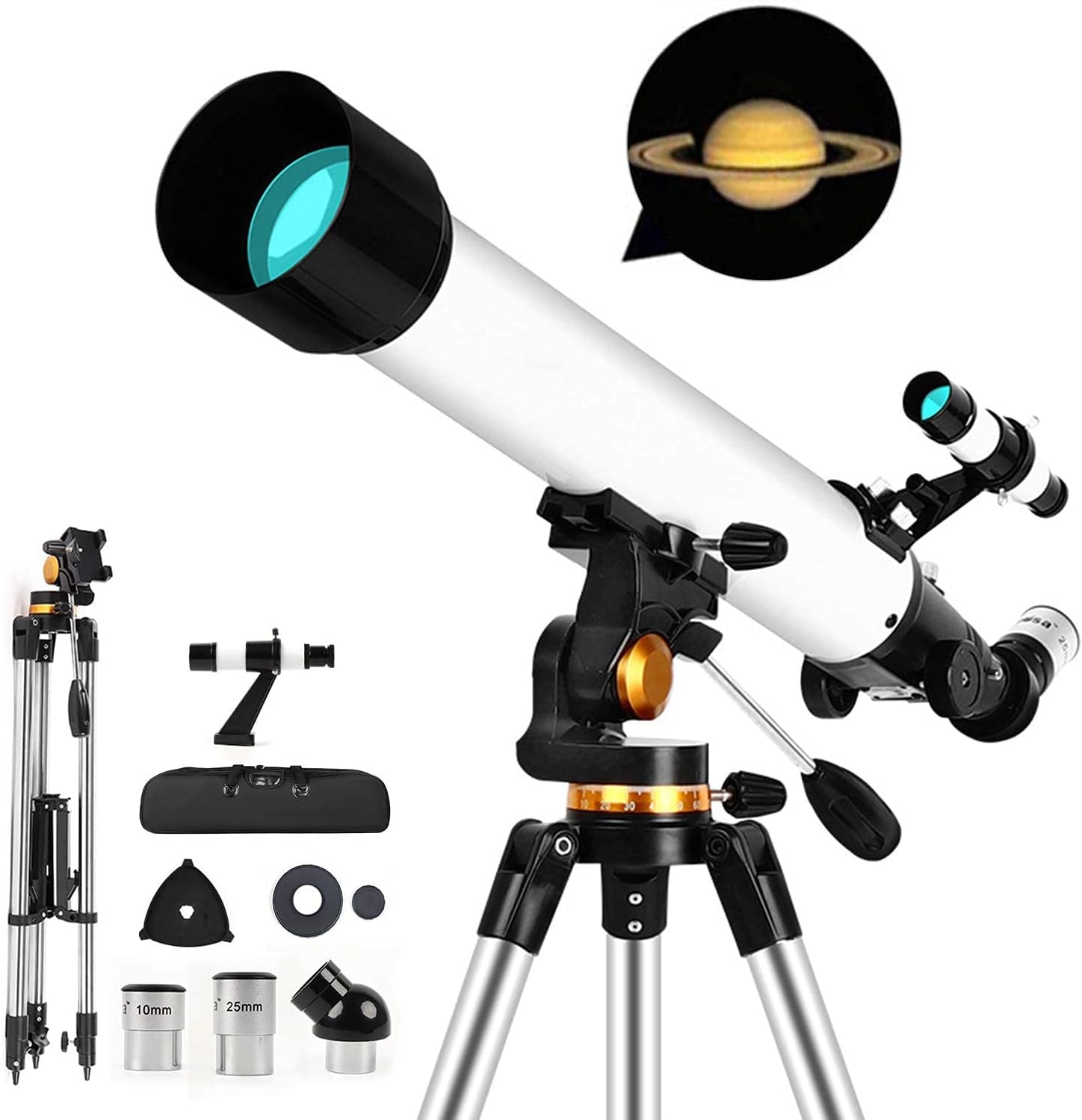 Super Binoculars Astronomical Telescope for Kids 700/70mm Portable Refractor Super Clear Telescope with Adjustable Tripod And Carry Bag for Astronomy Beginners Good Partner To View Landscape And Plan