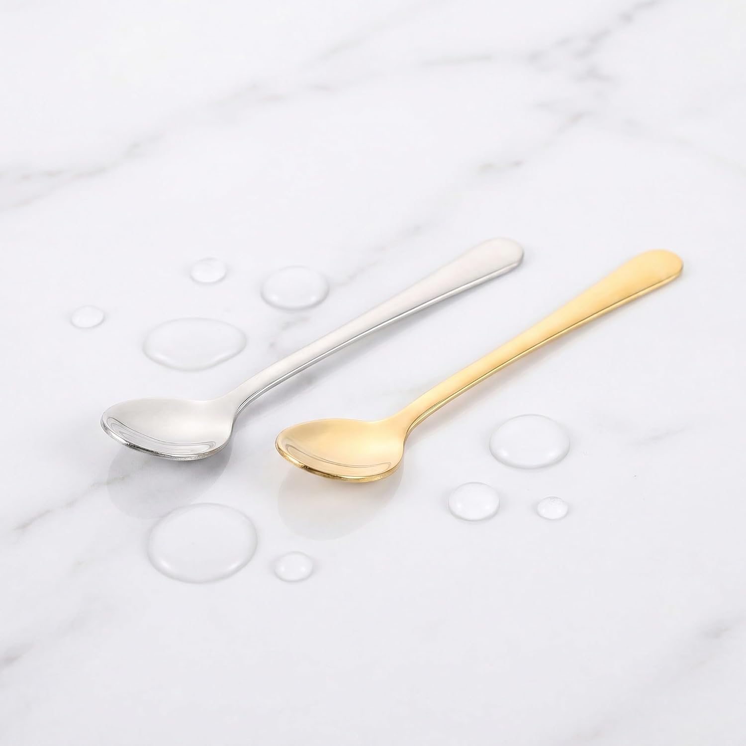 Operitacx 10pcs Small Spoons For Condiments: Stainless Steel Scoop And Oil Spoon, Tiny Seasoning Scoop, Versatile Tasting And Stirring Utensil For Home Kitchen
