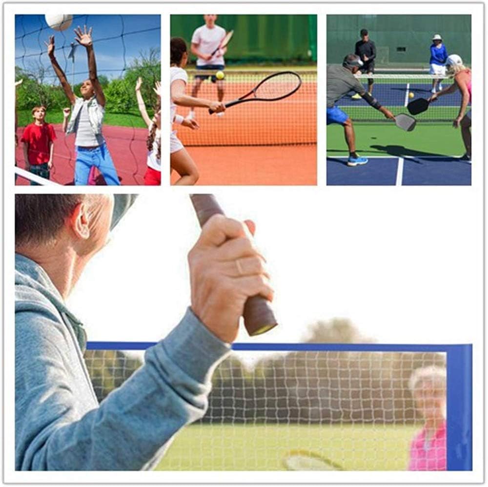 Set di Reti da Badminton Portatili, Rete da Allenamento da Competizione da Badminton da 20 Piedi / 6,1 M con Custodia per Canne - Installazione Rapida in Altezza Regolabile